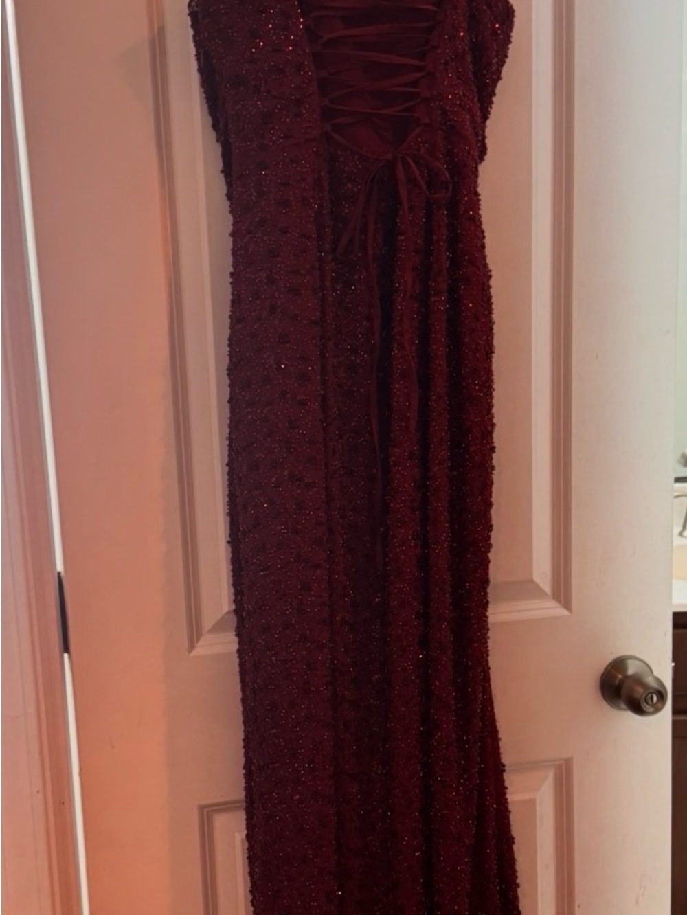 Calanthe Maxi Dress - burgundy baby boo. Worn once. - Picture 4 of 4